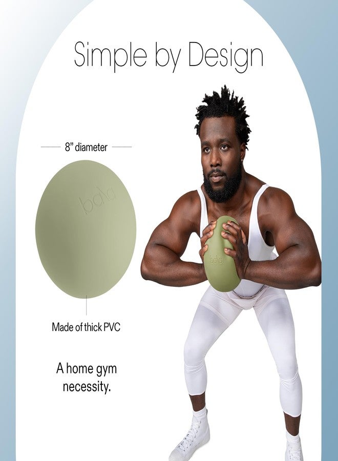 بالا كرة تمارين بالا غير الموزونة (لون المريمية) - كرة يوغا 8 بوصة لتمارين البار، والتمدد، وتقوية العضلات، وتمارين عضلات الجذع - ملحق تمارين كرة بيلاتس صغيرة مع مضخة صغيرة لصالة الألعاب الرياضية المنزلية وروتينات اللياقة البدنية - Image 4